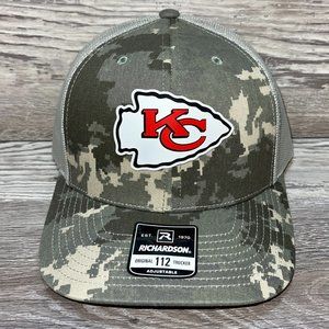 Kansas City Chiefs 3D Patch Snapback Trucker Hat- Military Digital Camo